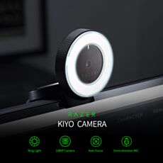 Razer Kiyo Streaming Webcam: 1080p 30 FPS / 720p 60 FPS - Ring Light w/ Adjustable Brightness - Built-in Microphone - Advanced Autofocus